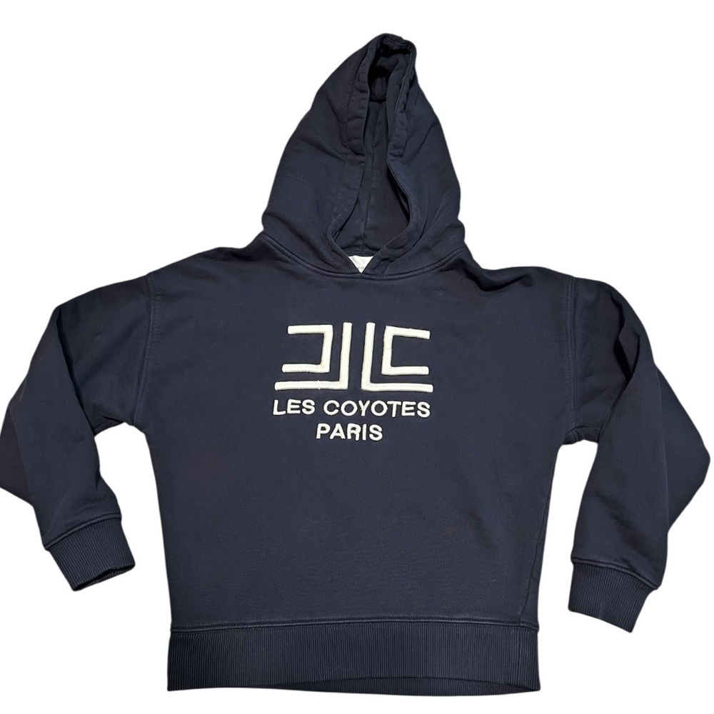 Les Coyotes De Paris Navy Blue Embroidered Len Hoodie